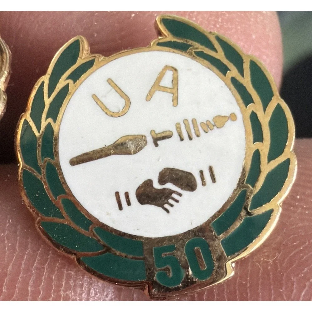 Vtg United Association UA Plumbers & Pipefitters Union 35 40 50 Year Member Pins - Picture 6 of 7